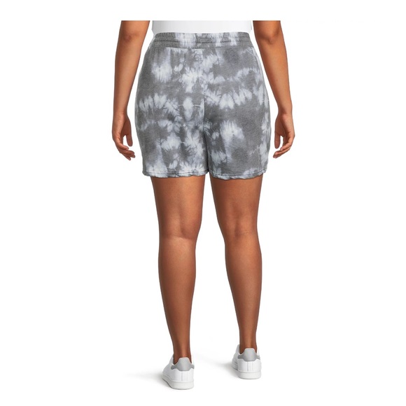 Terra & Sky Women's Plus Size High Waist Knit Shorts, - Picture 4 of 5